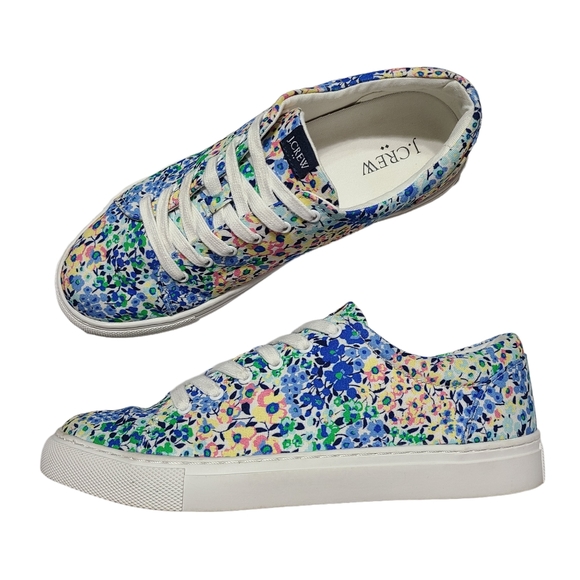 J. Crew Shoes - J. Crew Printed Road Trip Canvas Sneakers Blue Floral